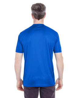 Sample of UltraClub 8420 - Men's Cool & Dry Sport Performance Interlock T-Shirt in ROYAL from side back