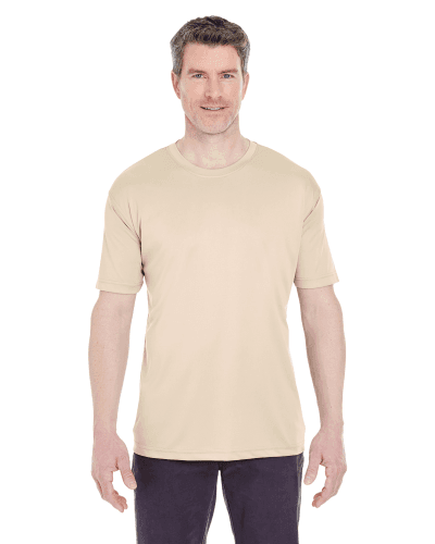 Sample of UltraClub 8420 - Men's Cool & Dry Sport Performance Interlock T-Shirt in SAND style