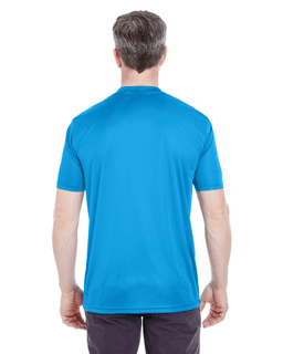 Sample of UltraClub 8420 - Men's Cool & Dry Sport Performance Interlock T-Shirt in SAPPHIRE from side back