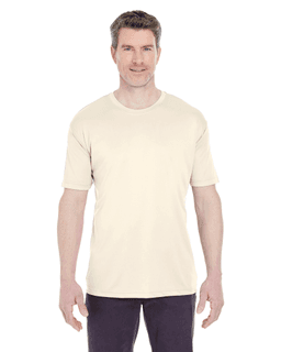 Sample of UltraClub 8420 - Men's Cool & Dry Sport Performance Interlock T-Shirt in STONE from side front