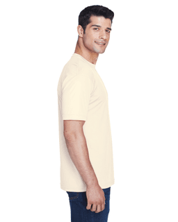 Sample of UltraClub 8420 - Men's Cool & Dry Sport Performance Interlock T-Shirt in STONE from side sleeveleft