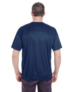 Sample of UltraClub 8620 - Men's Cool & Dry Basic Performance T-Shirt in NAVY from side back