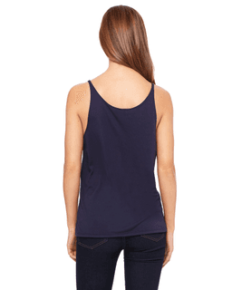 Sample of Bella 8838 - Ladies' Slouchy Tank in MIDNIGHT from side back