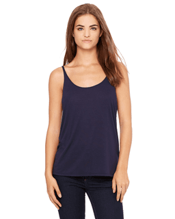 Sample of Bella 8838 - Ladies' Slouchy Tank in MIDNIGHT from side front