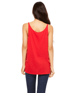 Sample of Bella 8838 - Ladies' Slouchy Tank in RED from side back