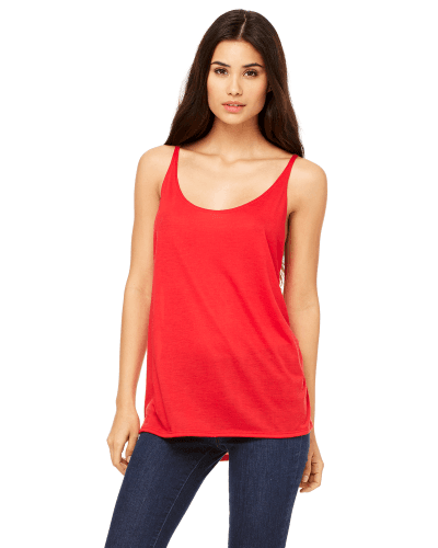 Sample of Bella 8838 - Ladies' Slouchy Tank in RED style