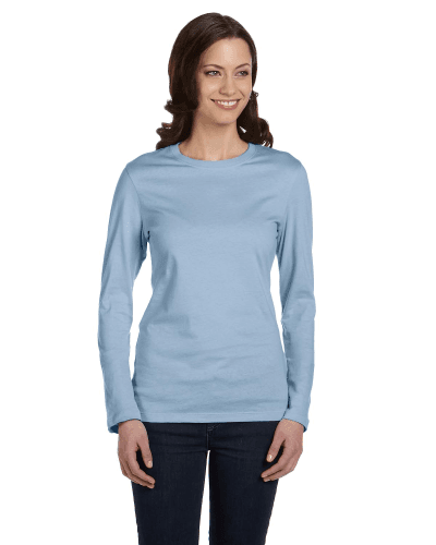 Sample of Bella B6500 - Ladies' Jersey Long-Sleeve T-Shirt in BABY BLUE style