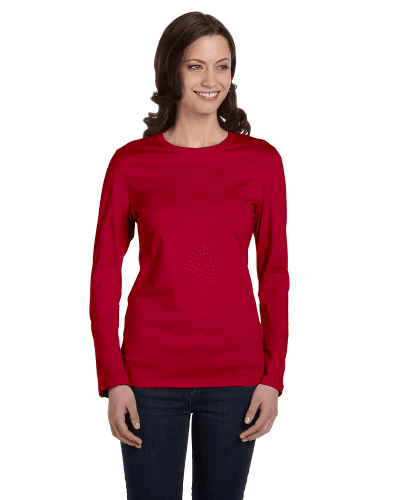 Sample of Bella B6500 - Ladies' Jersey Long-Sleeve T-Shirt in CARDINAL style