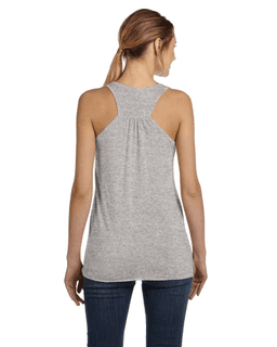 Sample of Ladies' Flowy Racerback Tank in ATHLETIC HEATHER from side back