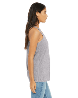 Sample of Ladies' Flowy Racerback Tank in ATHLETIC HEATHER from side sleeveleft