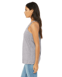 Sample of Ladies' Flowy Racerback Tank in ATHLETIC HEATHER from side sleeveright