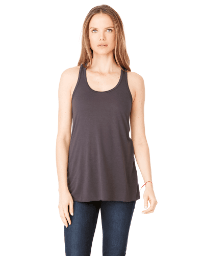 Sample of Ladies' Flowy Racerback Tank in DARK GREY style