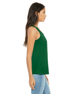 Sample of Ladies' Flowy Racerback Tank in KELLY from side sleeveleft