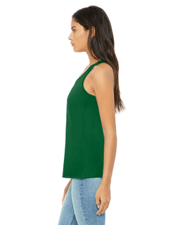 Sample of Ladies' Flowy Racerback Tank in KELLY from side sleeveright