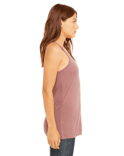 Sample of Ladies' Flowy Racerback Tank in MAUVE from side sleeveleft