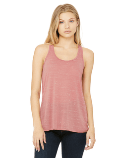 Sample of Ladies' Flowy Racerback Tank in MAUVE MARBLE from side front