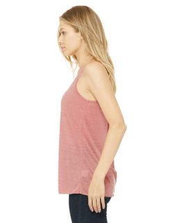 Sample of Ladies' Flowy Racerback Tank in MAUVE MARBLE from side sleeveright