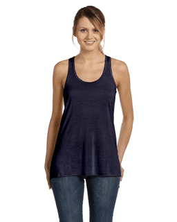 Sample of Ladies' Flowy Racerback Tank in MIDNIGHT from side front