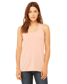 Sample of Ladies' Flowy Racerback Tank in PEACH from side front