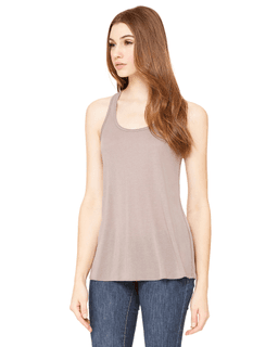 Sample of Ladies' Flowy Racerback Tank in PEBBLE BROWN from side sleeveright