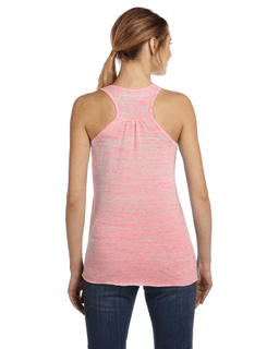 Sample of Ladies' Flowy Racerback Tank in RED MARBLE from side back