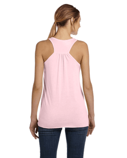 Sample of Ladies' Flowy Racerback Tank in SOFT PINK from side back