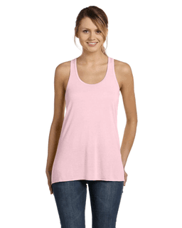 Sample of Ladies' Flowy Racerback Tank in SOFT PINK from side front