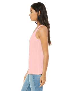 Sample of Ladies' Flowy Racerback Tank in SOFT PINK from side sleeveright