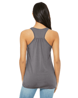 Sample of Ladies' Flowy Racerback Tank in STORM from side back