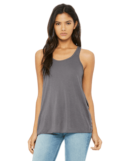 Sample of Ladies' Flowy Racerback Tank in STORM from side front