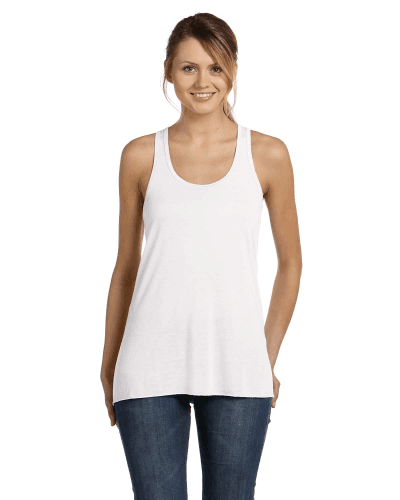 Sample of Ladies' Flowy Racerback Tank in WHITE style