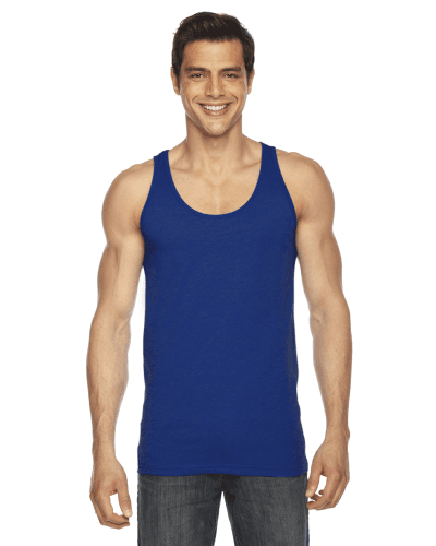 Sample of American Apparel BB408 Unisex Poly-Cotton Tank in LAPIS style