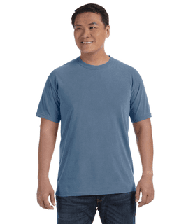 Sample of Comfort Colors C1717 - Adult Heavyweight RS T-Shirt in BLUE JEAN from side front