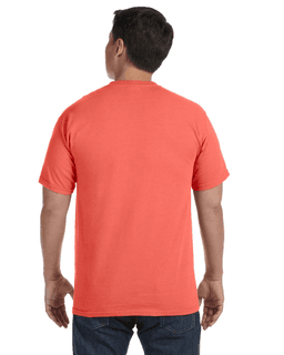 Sample of Comfort Colors C1717 - Adult Heavyweight RS T-Shirt in BRIGHT SALMON from side back