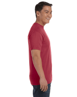 Sample of Comfort Colors C1717 - Adult Heavyweight RS T-Shirt in CHILI from side sleeveleft