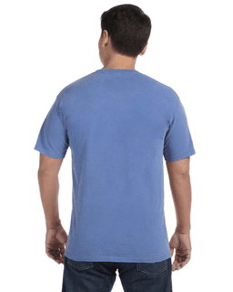 Sample of Comfort Colors C1717 - Adult Heavyweight RS T-Shirt in FLO BLUE from side back