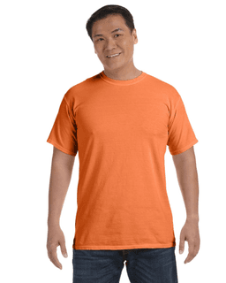 Sample of Comfort Colors C1717 - Adult Heavyweight RS T-Shirt in MANGO from side front