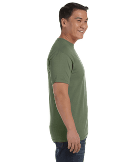 Sample of Comfort Colors C1717 - Adult Heavyweight RS T-Shirt in MOSS from side sleeveleft