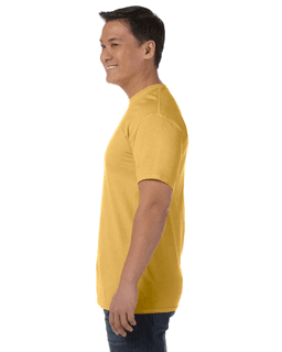 Sample of Comfort Colors C1717 - Adult Heavyweight RS T-Shirt in MUSTARD from side sleeveright