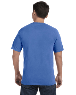 Sample of Comfort Colors C1717 - Adult Heavyweight RS T-Shirt in NEON BLUE from side back