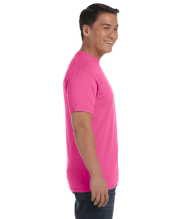 Sample of Comfort Colors C1717 - Adult Heavyweight RS T-Shirt in NEON PINK from side sleeveleft