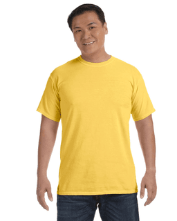 Sample of Comfort Colors C1717 - Adult Heavyweight RS T-Shirt in NEON YELLOW from side front