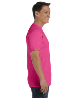 Sample of Comfort Colors C1717 - Adult Heavyweight RS T-Shirt in PEONY from side sleeveleft