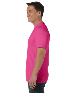 Sample of Comfort Colors C1717 - Adult Heavyweight RS T-Shirt in PEONY from side sleeveright