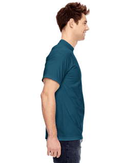 Sample of Comfort Colors C1717 - Adult Heavyweight RS T-Shirt in TOPAZ BLUE from side sleeveleft