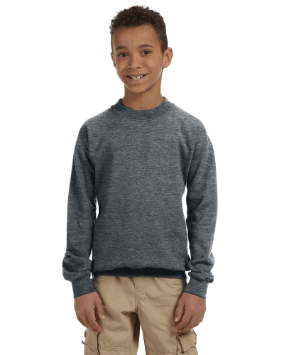 Sample of Gildan G180B - Youth Heavy Blend  8 oz., 50/50 Fleece Crew in DARK HEATHER style