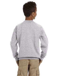 Sample of Gildan G180B - Youth Heavy Blend  8 oz., 50/50 Fleece Crew in SPORT GREY from side back