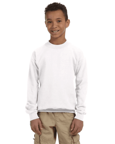 Sample of Gildan G180B - Youth Heavy Blend  8 oz., 50/50 Fleece Crew in WHITE style