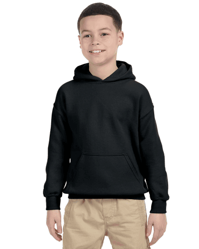 Sample of Gildan G185B - Youth 8 oz., 50/50 Hoodie in BLACK style