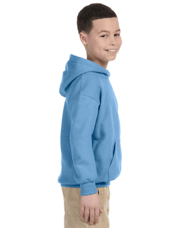 Sample of Gildan G185B - Youth 8 oz., 50/50 Hoodie in CAROLINA BLUE from side sleeveleft